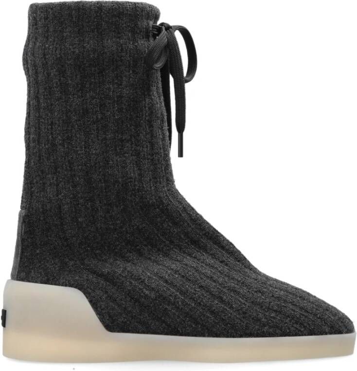 Fear Of God Enkellaarzen Moc Knit Hi Gray Heren