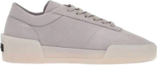 Fear Of God Grijze Leren Aerobic Lage Sneakers Gray Heren