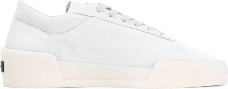 Fear Of God Grijze Leren Sneakers Aw24 Stijl White Heren