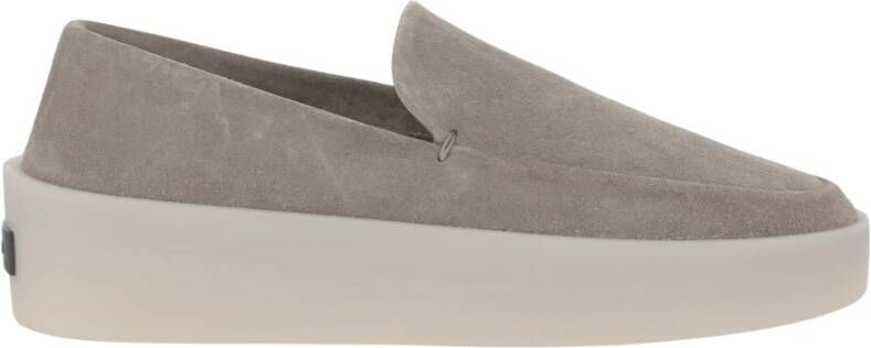 Fear Of God Suede Leather Slip-On Loafer Moccasin Beige Dames