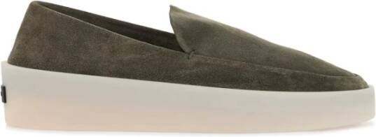 Fear Of God Suede Slip-On Moccasin Stijl Schoen Gray Heren