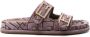 Fendi Amethist Paarse Dubbele Gesp Sandalen Purple Dames - Thumbnail 1