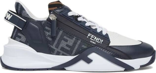 Fendi Blauwe Slip-On Sneakers met FF Motif Blue Heren