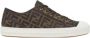 Fendi Bruine Domino Jacquard Sneakers Bruin Dames - Thumbnail 1