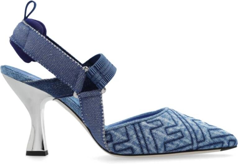 Fendi Elegante Decollete Schoenen voor Vrouwen Blue Dames