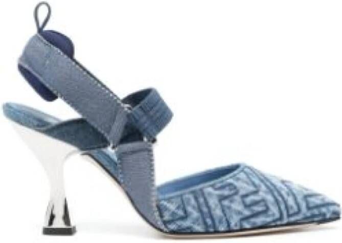 Fendi Denim sandalen met 85mm hak Blue Dames