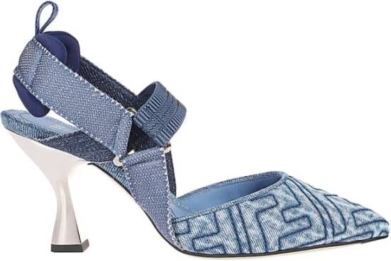 Fendi Elegante Decollete Schoenen voor Vrouwen Blue Dames