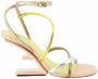 Fendi Hoge Hak Logo Sandalen Yellow Dames - Thumbnail 7