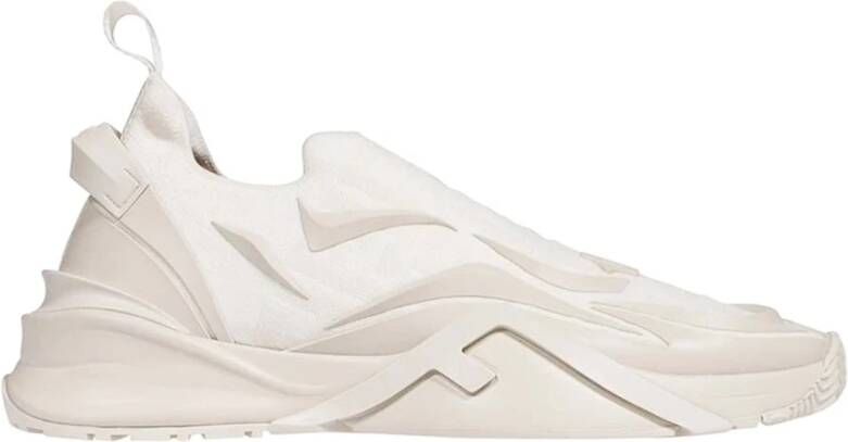Fendi Jacquard Slip-On Sneakers White Heren