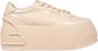 Fendi Lage leren sneakers Beige Dames - Thumbnail 1