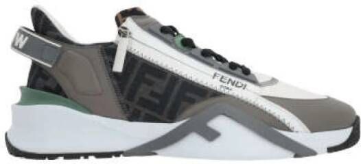 Fendi Lage leren sneakers met FF-inzetstukken Multicolor Heren