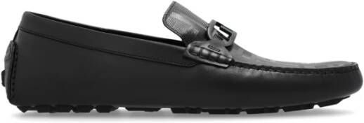 Fendi Leren mocassins Black Heren