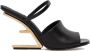 Fendi Zwarte Slip-On Leren Muiltjes Black Dames - Thumbnail 1