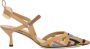 Fendi Mesh Geborduurde Sandalen Beige Dames - Thumbnail 1