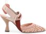 Fendi Mesh Slingback met FF Borduurwerk Pink Dames - Thumbnail 1