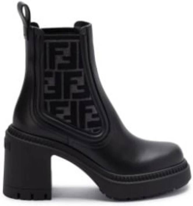 Fendi Monogram-Detail Laarzen Verhoog Je Stijl Black Dames