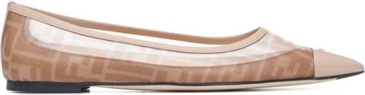 Fendi Roze Mesh Ballet Flats Pink Dames