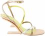 Fendi Hoge Hak Logo Sandalen Yellow Dames - Thumbnail 6