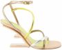 Fendi Hoge Hak Logo Sandalen Yellow Dames - Thumbnail 1