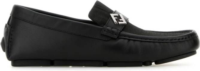 Fendi Sfumato Driver Tess Leren Schoenen Black Heren