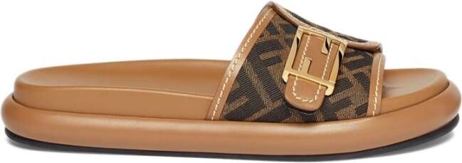 Fendi Sliders Bruin Dames