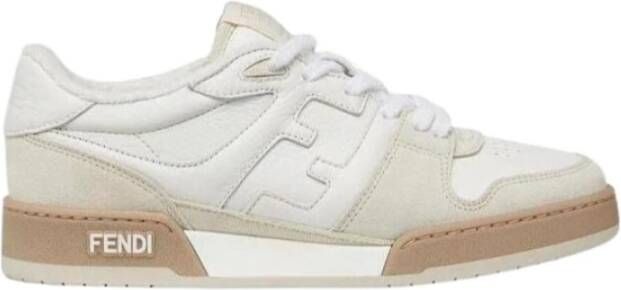 Fendi Vintage Label Compact Sneakers Beige Heren