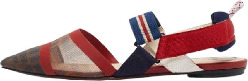 Fendi Vintage Pre-owned Canvas flats Multicolor Dames