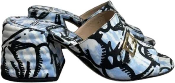 Fendi Vintage Pre-owned Canvas sandals Blue Dames