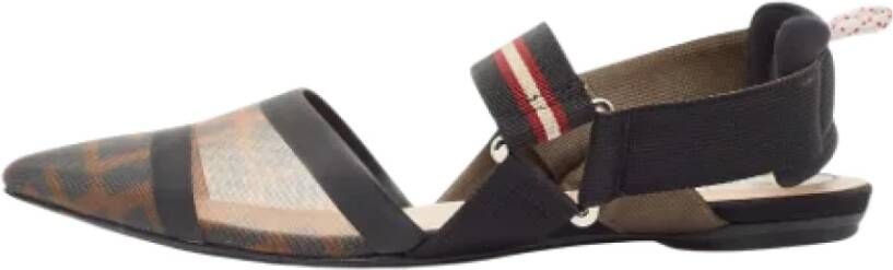 Fendi Vintage Pre-owned Canvas sandals Brown Dames