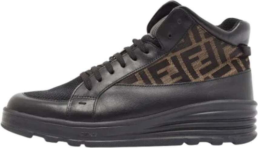 Fendi Vintage Pre-owned Canvas sneakers Black Heren