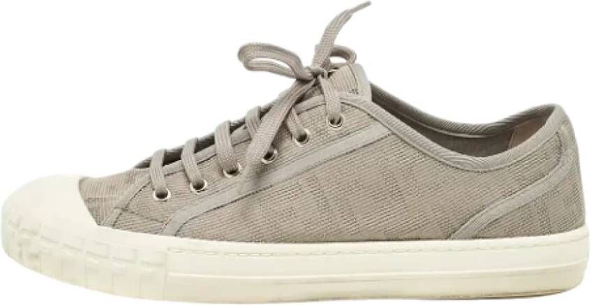 Fendi Vintage Pre-owned Canvas sneakers Gray Dames