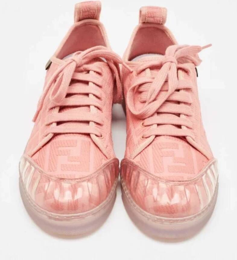 Fendi Vintage Pre-owned Canvas sneakers Pink Dames