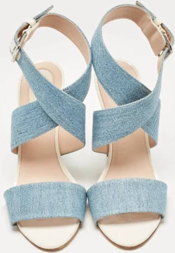 Fendi Vintage Pre-owned Denim sandals Blue Dames