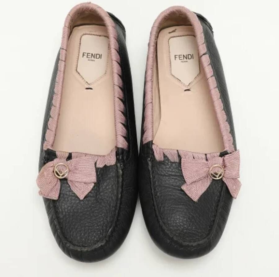 Fendi Vintage Pre-owned Fabric flats Black Dames