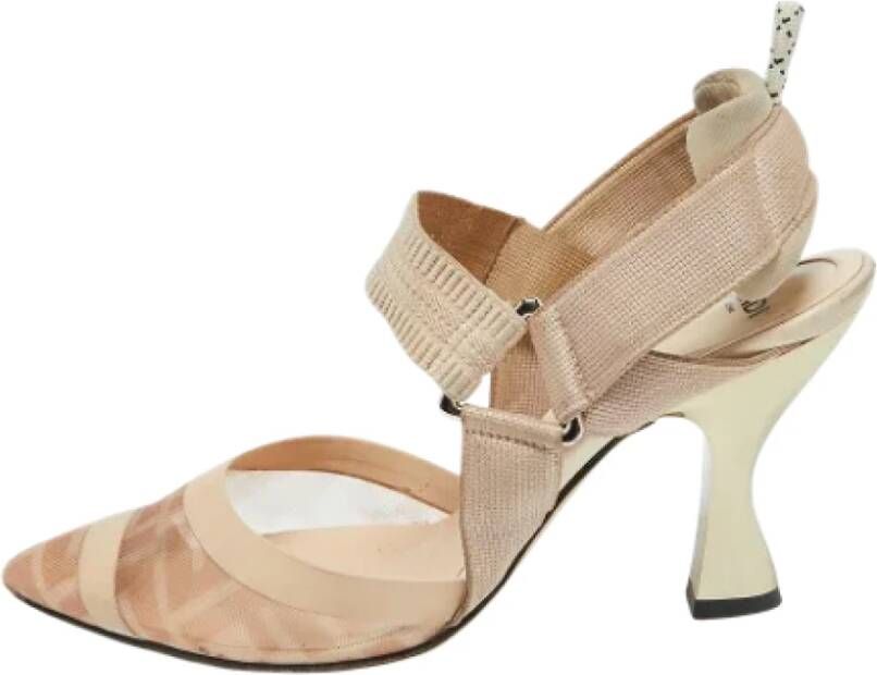 Fendi Vintage Pre-owned Fabric heels Beige Dames