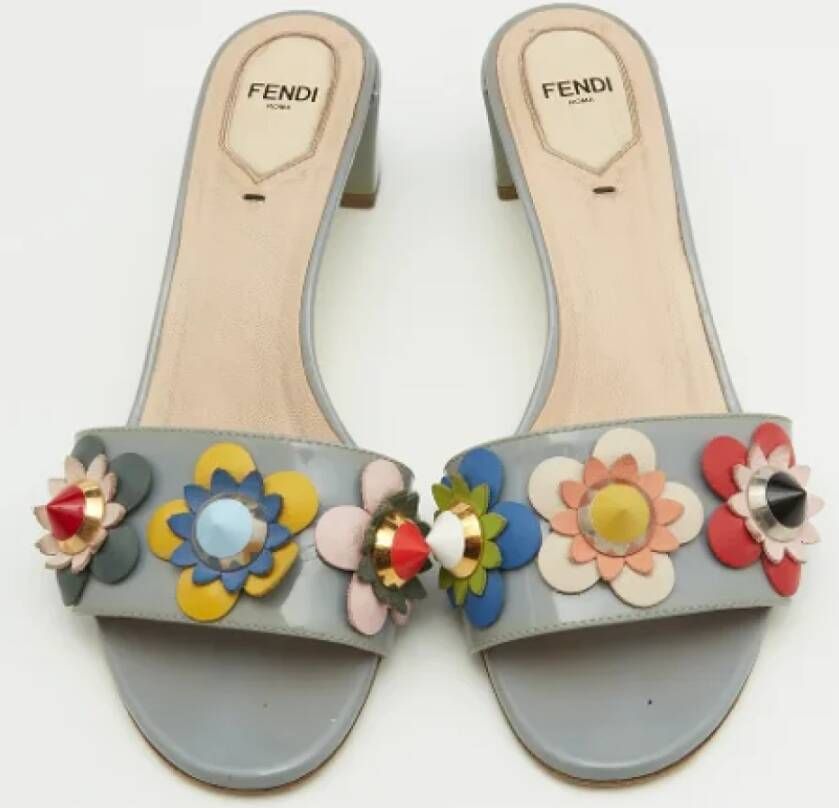 Fendi Vintage Pre-owned Fabric sandals Gray Dames