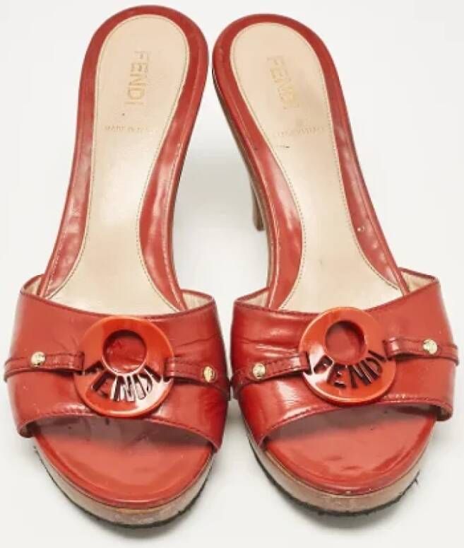 Fendi Vintage Pre-owned Fabric sandals Red Dames