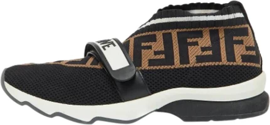 Fendi Vintage Pre-owned Fabric sneakers Black Dames