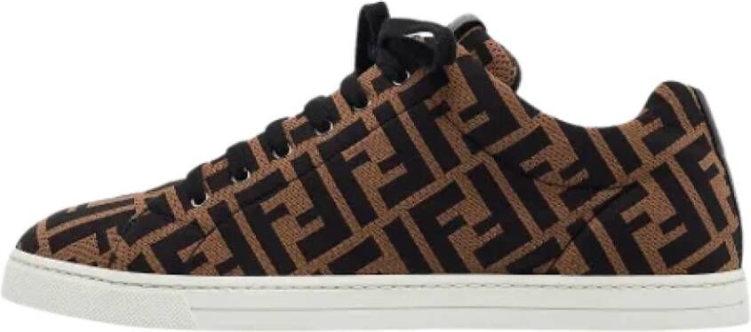 Fendi Vintage Pre-owned Fabric sneakers Brown Dames