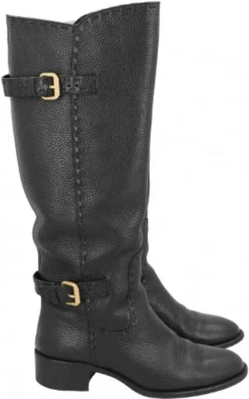 Fendi Vintage Pre-owned Leather boots Black Dames