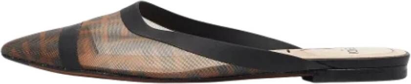 Fendi Vintage Pre-owned Leather flats Beige Dames