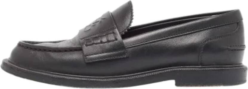 Fendi Vintage Pre-owned Leather flats Black Dames