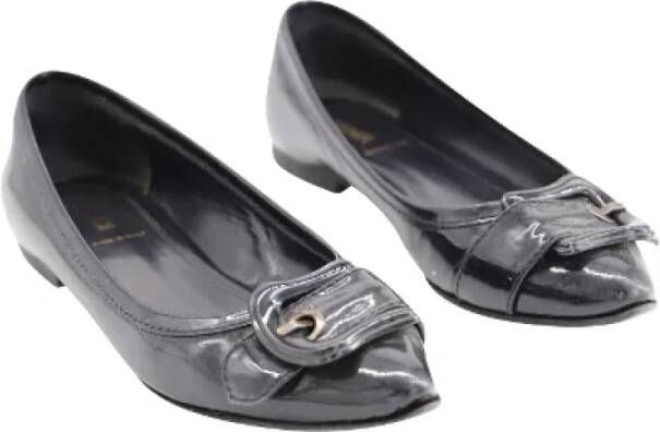 Fendi Vintage Pre-owned Leather flats Black Dames