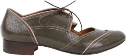 Fendi Vintage Pre-owned Leather flats Brown Dames