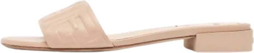 Fendi Vintage Pre-owned Leather flats Pink Dames