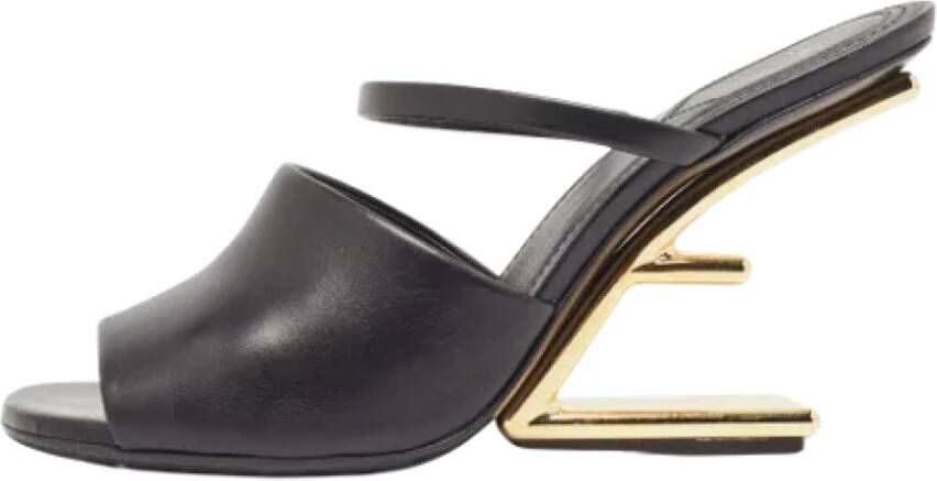 Fendi Vintage Pre-owned Leather heels Black Dames