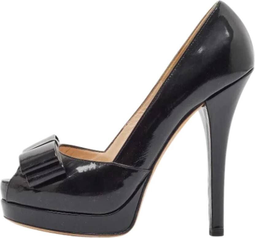 Fendi Vintage Pre-owned Leather heels Black Dames