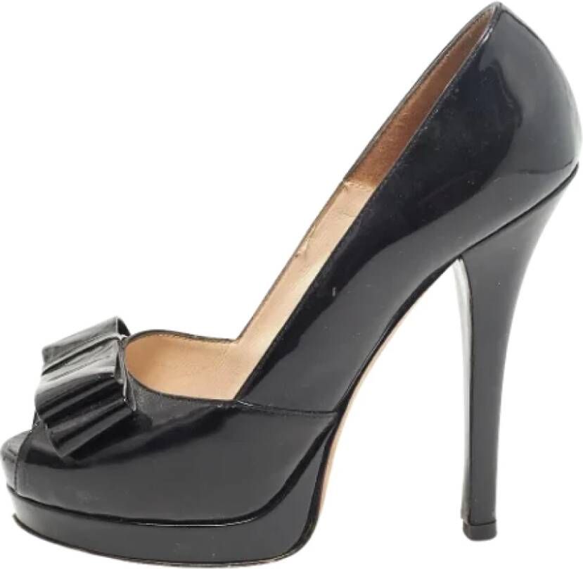 Fendi Vintage Pre-owned Leather heels Black Dames