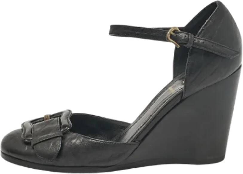 Fendi Vintage Pre-owned Leather heels Black Dames