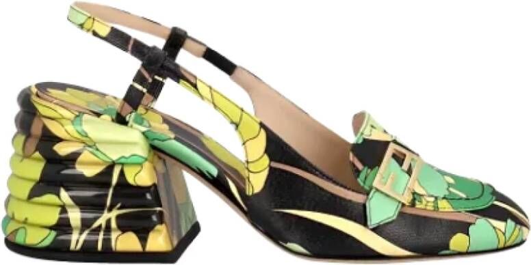 Fendi Vintage Pre-owned Leather heels Green Dames